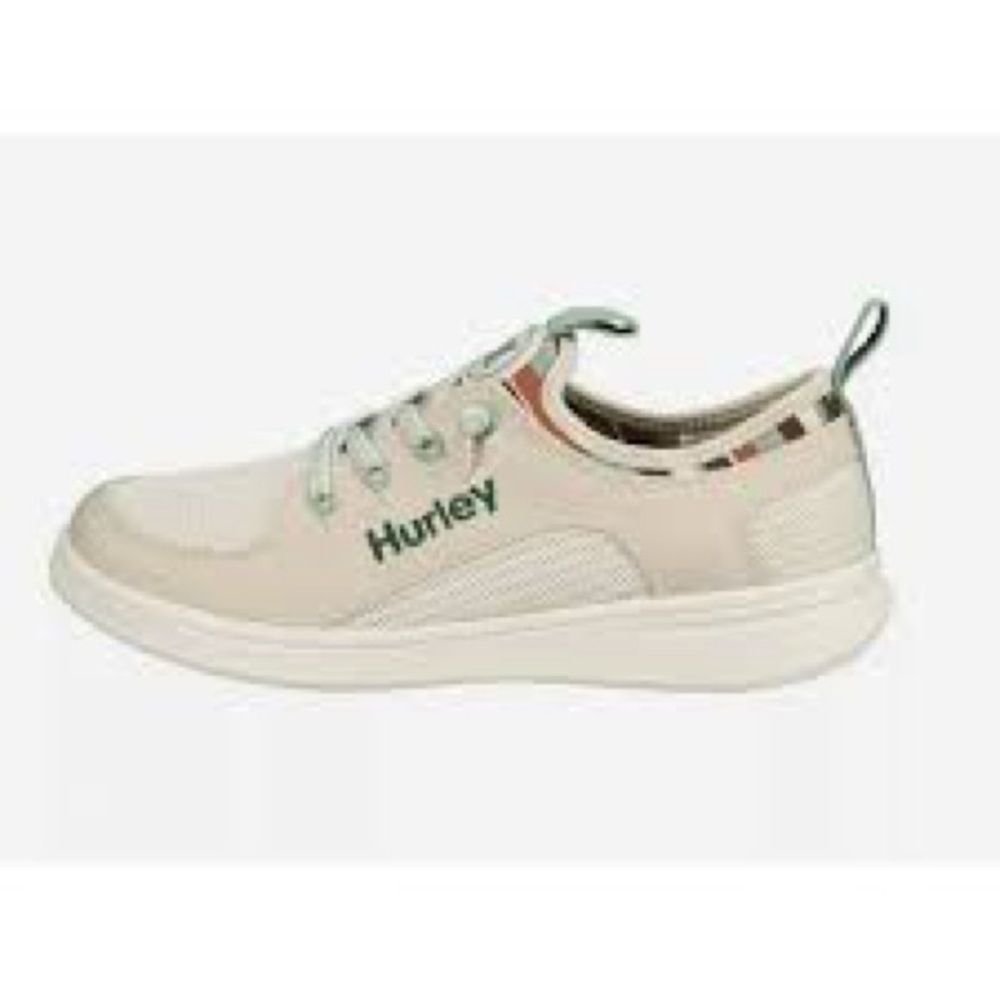 Hurley Cream and Green Sneakers